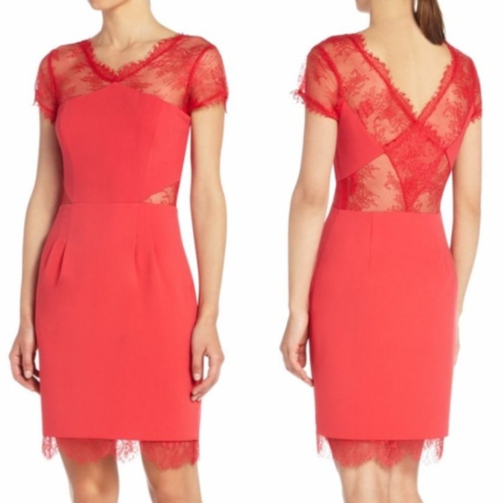 BCBG MaxAzaria Red Lipstick “Nel” Dress SZ…